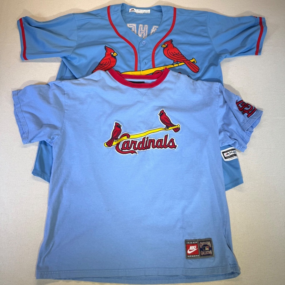 St Louis Cardinals Jack Flaherty Majestic Jersey & Nike Cooperstown Shirt XL Lot